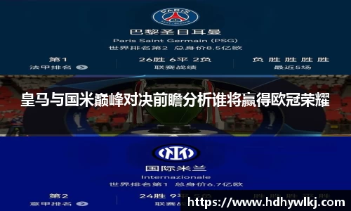 皇马与国米巅峰对决前瞻分析谁将赢得欧冠荣耀